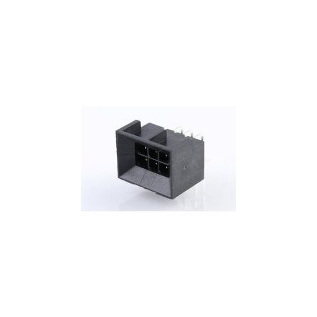 Molex MicroFit BMI RA DR Hdr Pegs 30Au 6Ckt 44428-0603